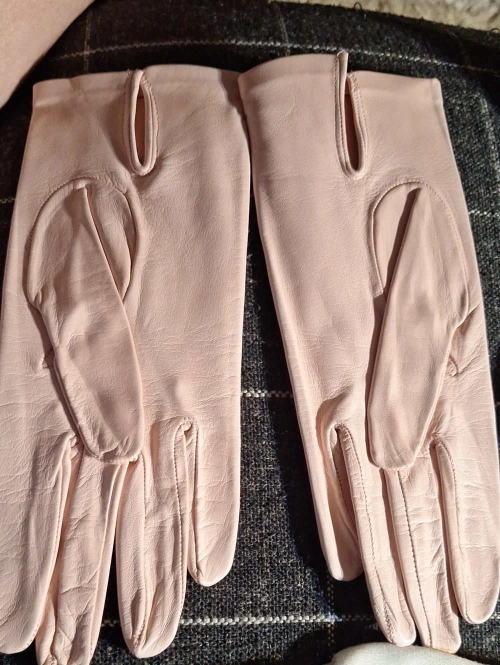 Classic Women's Leather Gloves in Pale Pink